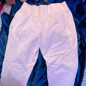 white plain sweatpants